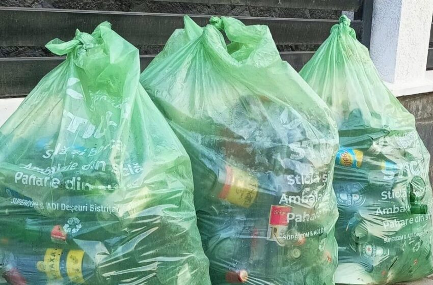 Deșeurile reciclabile din sticlă, respectiv sacul verde, se colectează miercuri 11 octombrie în Bistrița și în localitățile componente