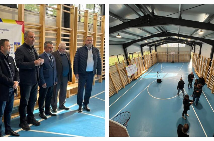  A fost inaugurată noua sală de sport din Galații Bistriței. FOTO