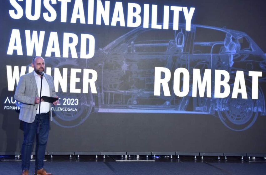  ROMBAT a câștigat premiul pentru sustenabilitate la Gala Premiilor pentru Excelență pentru Industria Auto. FOTO