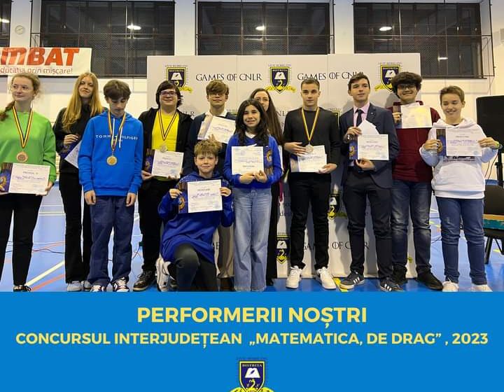  16 elevi de la CNLR au câștigat premii la Concursul interjudețean „Matematica, de drag”