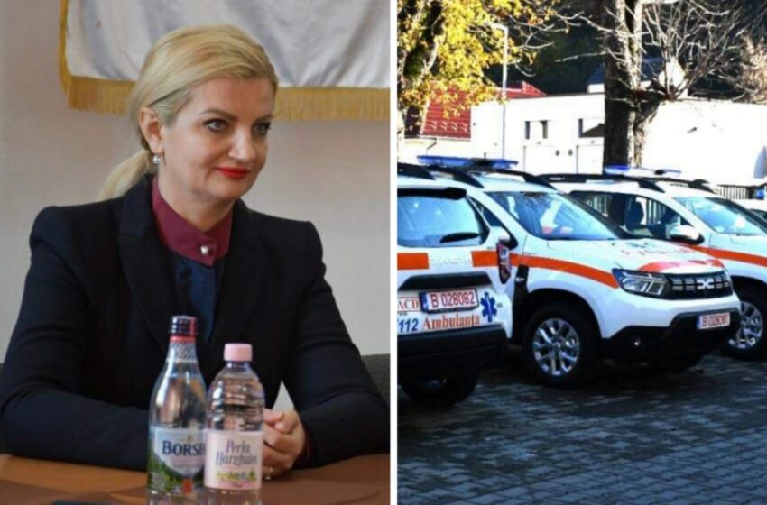  Cele 4 ambulanțe propuse printr-un amendament de Diana Morar, au ajuns la SAJ Bistrița-Năsăud. FOTO