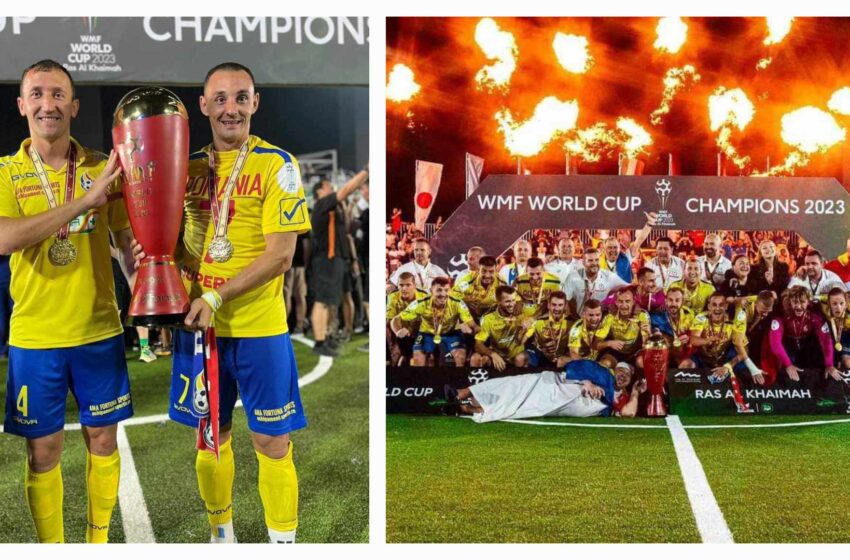  Bogdan Covaci și Vasile Pop, jucătorii lui SAM VIG CCM, campioni mondiali la minifotbal cu naționala României