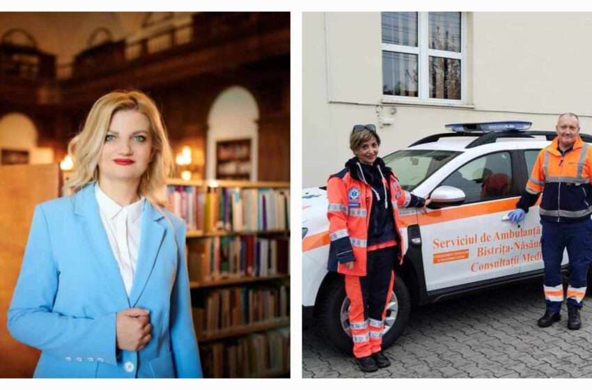  Diana Morar: Cele 4 ambulanțe de la SAJ Bistrița-Năsăud, sunt de astăzi în slujba comunității. FOTO