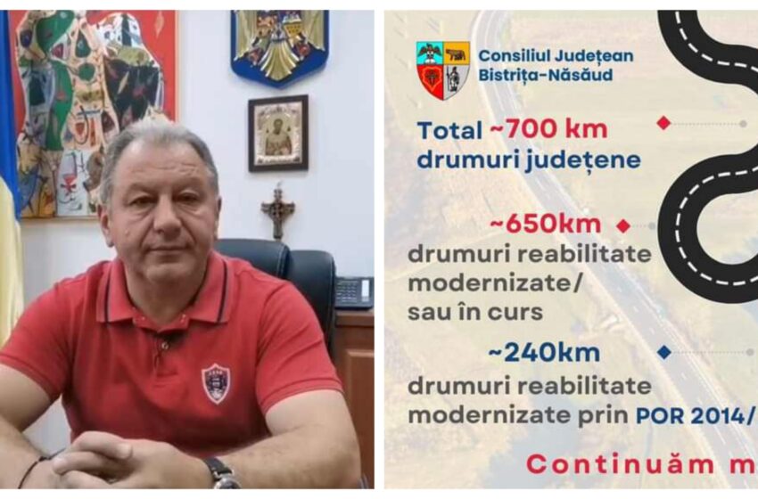  Consiliul Județean a reabilitat și modernizat 240 km de drumuri județene