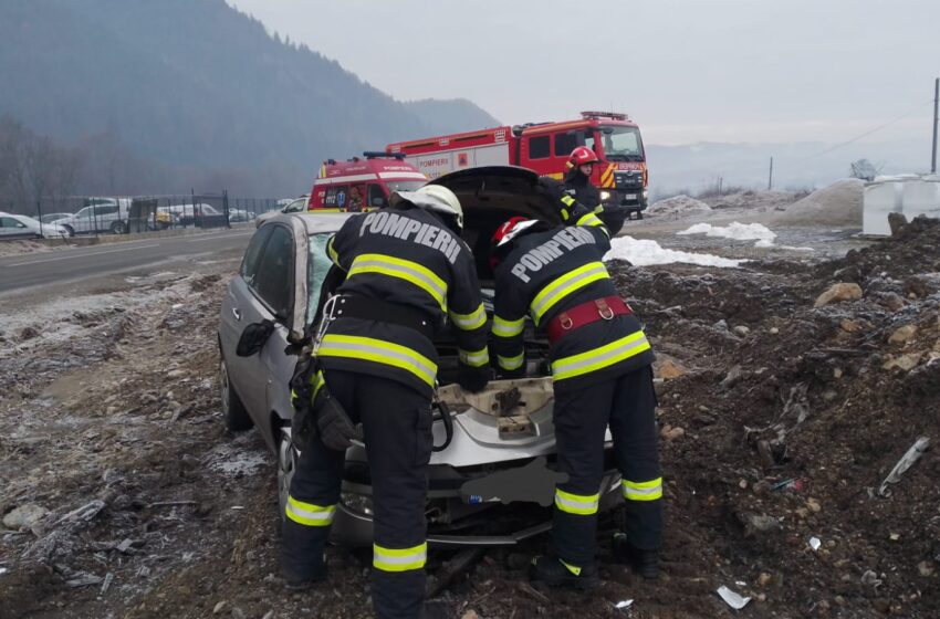  ACCIDENT: Un autoturism a ieșit de pe șosea între Maieru și Sângeorz Băi