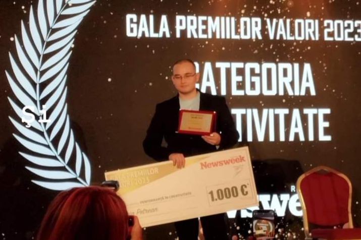  Un elev de la CN „Liviu Rebreanu” a obținut premiul pentru performanță în creativitate