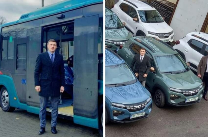  La Năsăud au ajuns astăzi microbuzele electrice și cele 8 mașini electrice pentru Primărie. FOTO