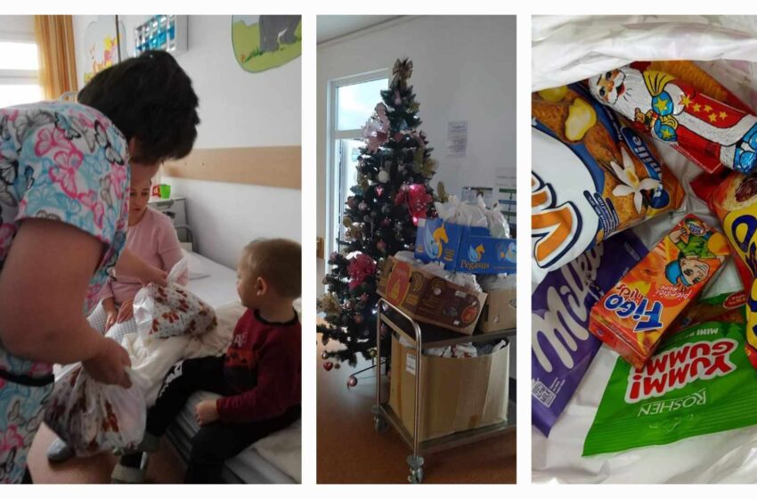  Moș Nicolae a venit la secția de Pediatrie de la SCJU  Bistrița. FOTO