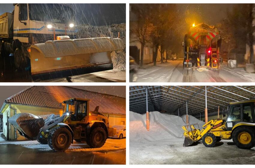  Utilajele de deszăpezire ale Primăriei Bistrița sunt în teren. FOTO