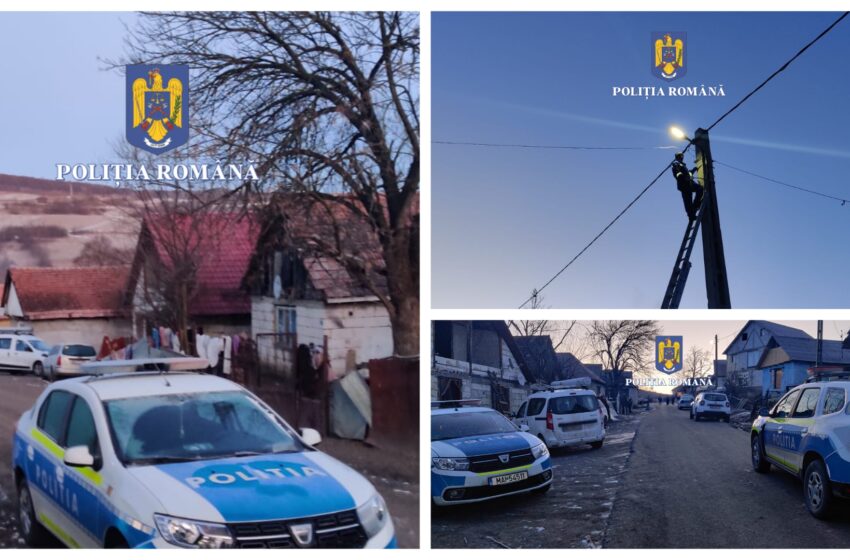  Polițiștii au descins la persoane din Pinticu care foloseau ilegal energie electrică direct de la rețea. FOTO