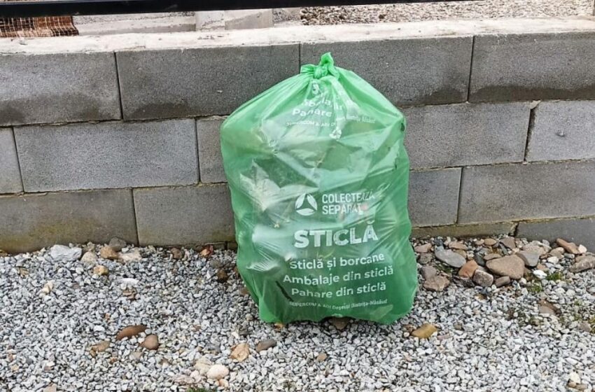  Miercuri, 10 ianuarie, se colectează sacul verde cu deșeuri reciclabile din sticlă în municipiul Bistrița și în localitățile componente