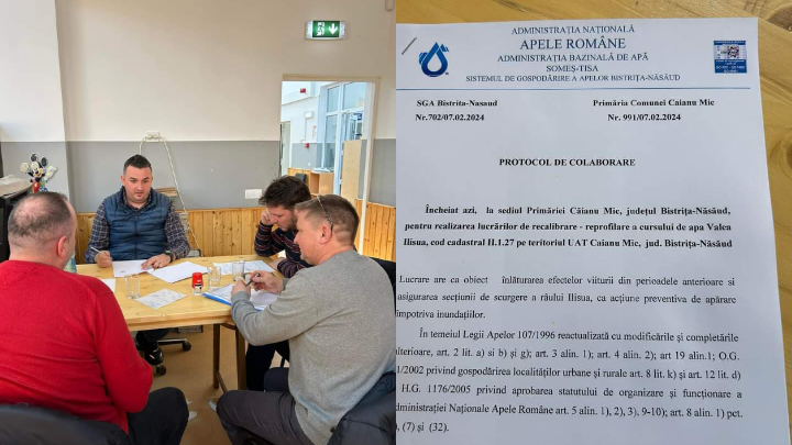  Căianu Mic: Primarul Paul Știr anunță încheierea unui Protocol de colaborare cu cei de la Apele Române. FOTO