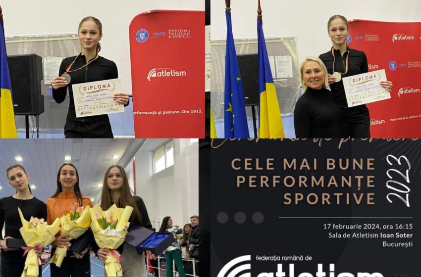  Atletism: Maria Denisa Capotă, dublă campioană națională, la seniori și tineret și premiu de excelență din partea Federației de Atletism. FOTO