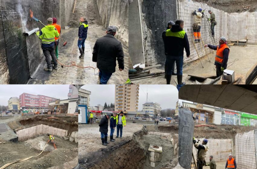  Au fost reluate lucrările la pasajul pietonal subteran din Decebal. FOTO