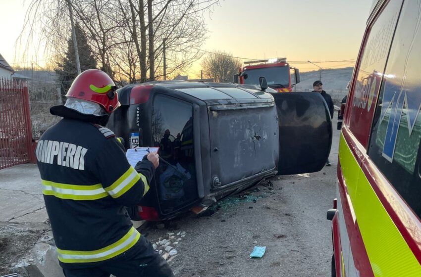  Accident pe strada Soarelui din Bistrița. Șoferul în vârstă de 63 de ani a ajuns la spital!