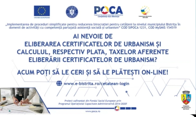  Află cum poți obține certificatul de urbanism online de la Primăria Bistrița. VIDEO