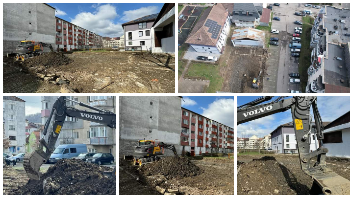  Se amenajează o nouă parcare pe Intrarea Cireșului din municipiul Bistrița. FOTO