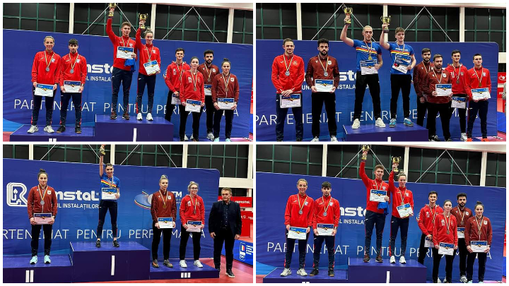  Tenis de masă: Trei medalii de bronz la naționalele de seniori pentru sportivii Gloriei 2018. FOTO