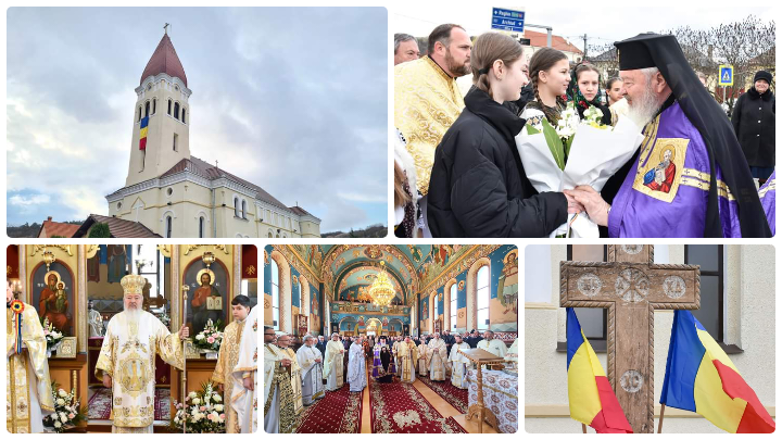  Slujbă arhierească la Biserica „Sfânta Treime” din Teacă. FOTO