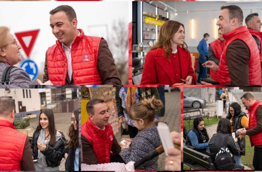  Ministrul Bogdan Ivan a oferit mărțișoare femeilor din Bistrița. FOTO