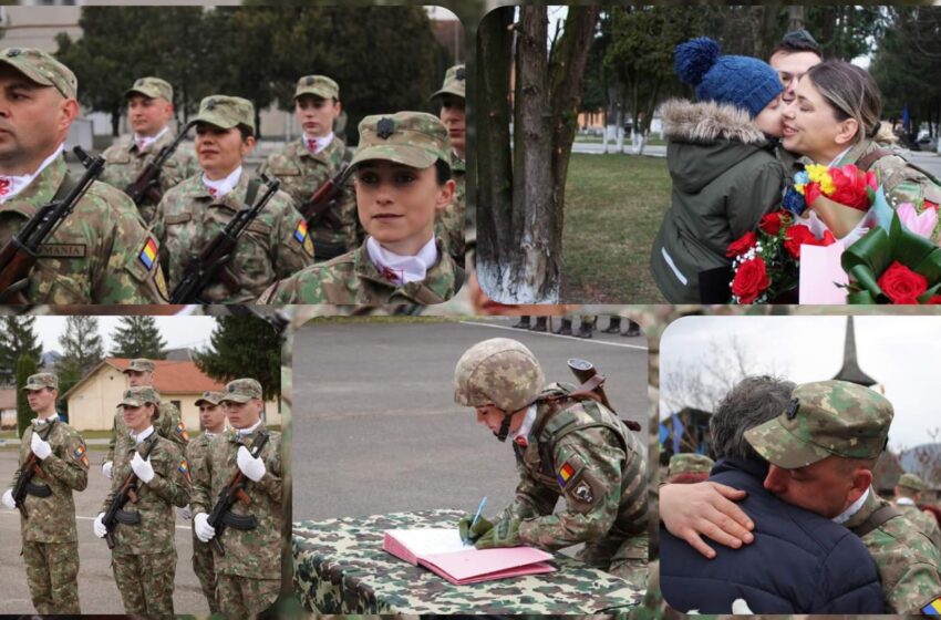 Soldații gradați profesioniști bistrițeni au depus jurământul militar. FOTO