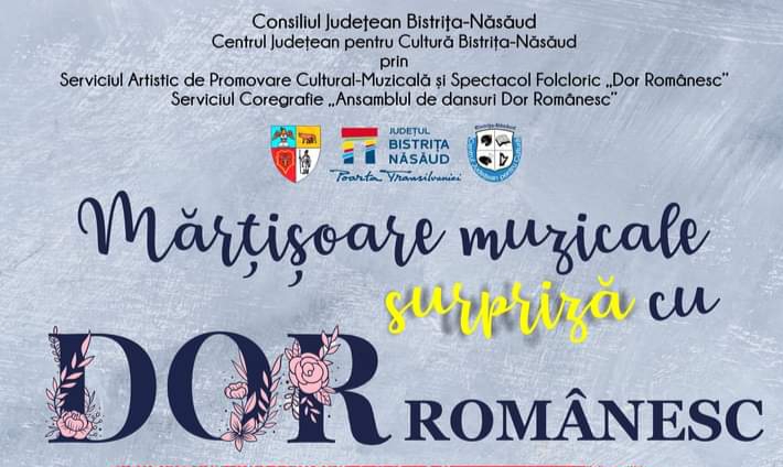  Spectacol folcloric de Primăvară „Mărțișoare muzicale surpriză cu Dor Românesc”, la Centrul Cultural „Dacia”