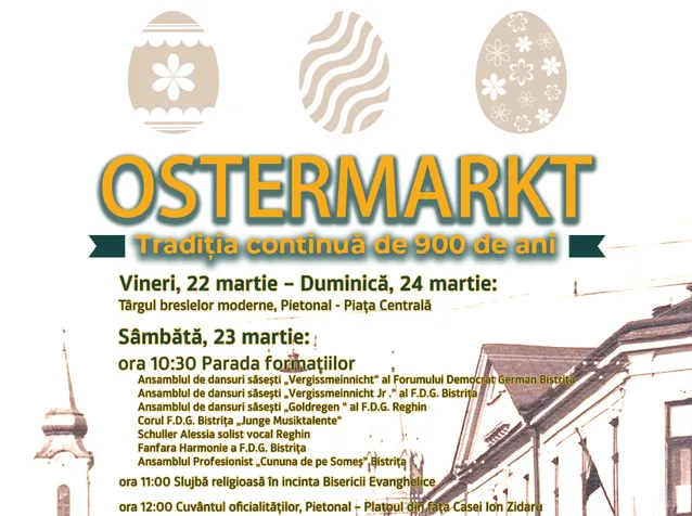  Incepe Târgul de Paște Ostermarkt 2024 la Bistrița