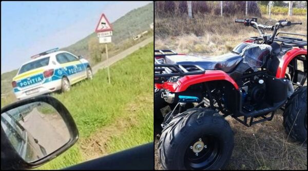  Tânăr depistat în flagrant delict în timp ce conducea un ATV neînmatriculat prin Dumitra