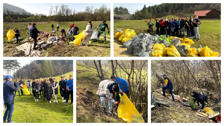  Actiune de ecologizare a ADI Deșeuri în zona Sângeorz-Băi și Cormaia. FOTO