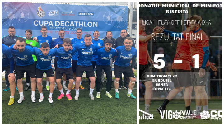  Minifotbal: SAM VIG CCM continuă seria victoriilor și se impun cu 5-1 în fața lui Atletic Bistrița