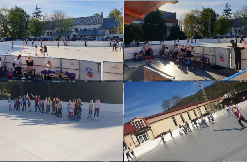  Copiii și tinerii sunt asteptați la mișcare pe Patinoarul sintetic de la Bistrița. FOTO