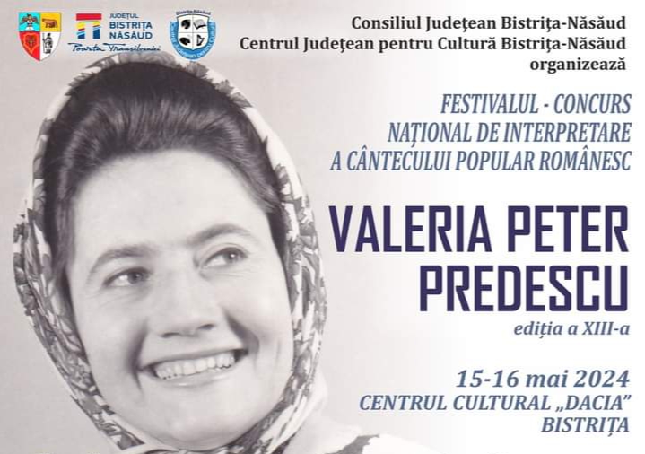 Festivalul „Valeria Peter Predescu”, ediția XIII-a, pe 15-16 mai la Centrul Cultural „Dacia”