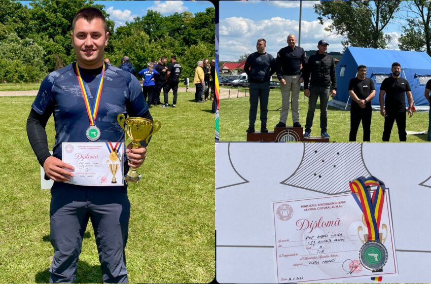  Un jandarm bistrițean – locul II la Concursul de TIR al Ministerului Afacerilor Interne! FOTO