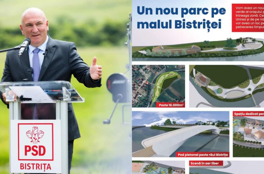  Gabriel Lazany (PSD) vrea amenajarea unui spațiu de recreere pe malul râului Bistrița. FOTO