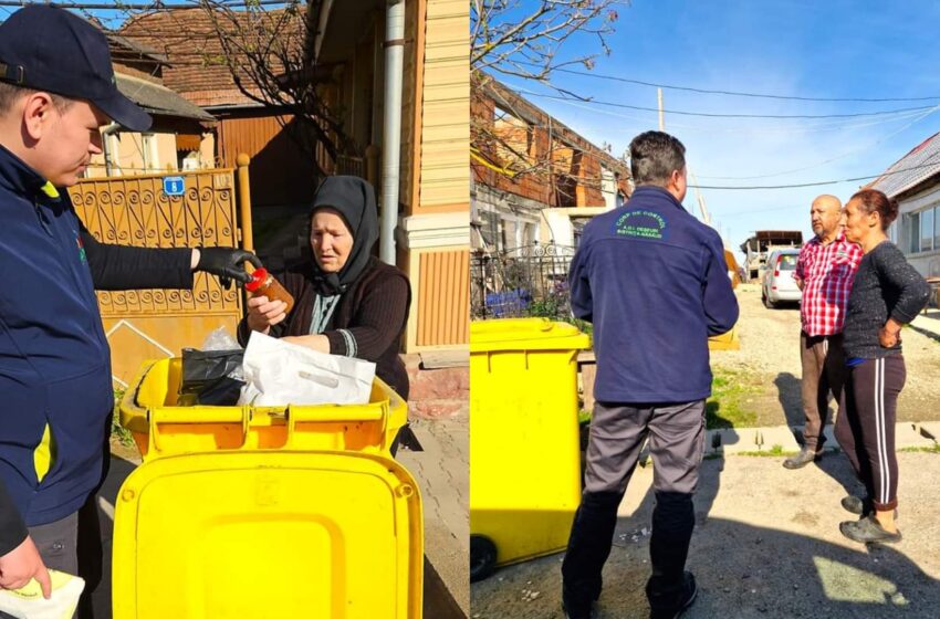  Miercuri se colectează pubela galbenă în cartier Unirea din Bistrița. FOTO