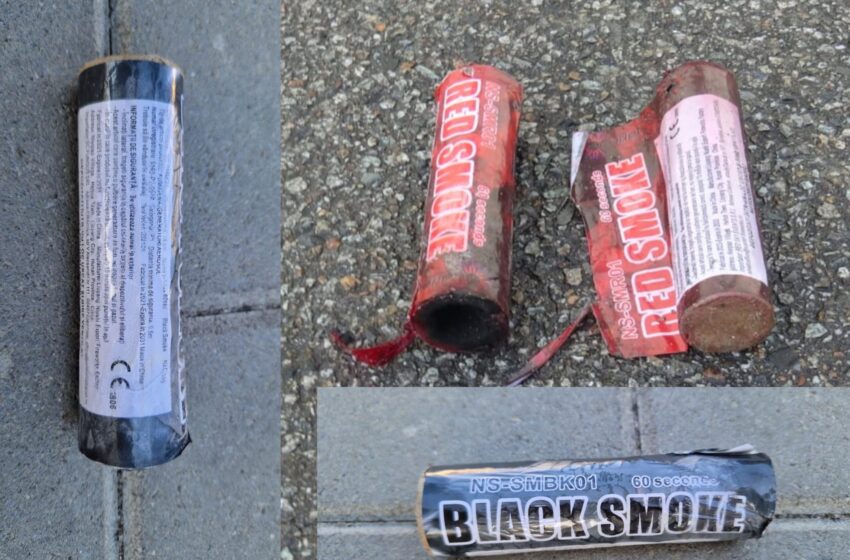  Obiecte pirotehnice descoperite de jandarmii bistrițeni la meciul Gloria 2018-CSM Sighetu Marmației