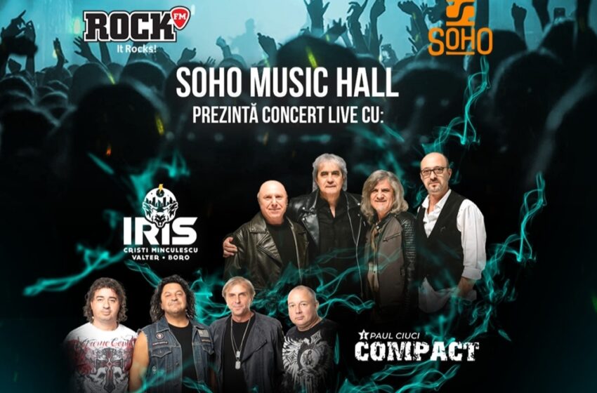  CONCERT LIVE organizat de Soho Music Hall cu trupele Compact si Iris, astăzi la Bistrița