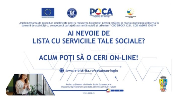  VIDEO – Ai nevoie de lista cu serviciile tale sociale? Acum poți să o ceri ON-LINE de pe site-ul Primăriei Bistrița!