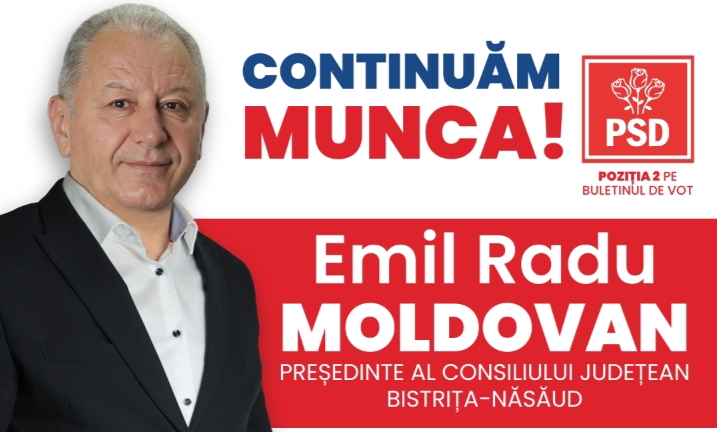  Emil Radu Moldovan (PSD): Candidez pentru oameni, pentru continuarea proiectelor de dezvoltare ale județului Bistrița-Năsăud! VIDEO