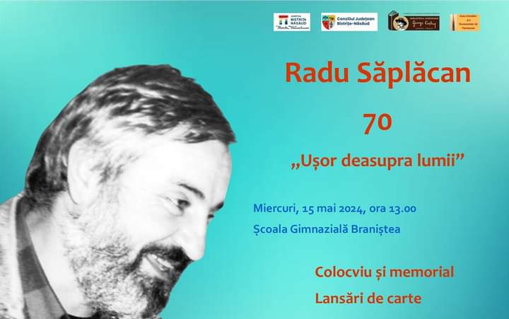  Evenimentul Cultural „Radu Săplăcan 70 – Ușor deasupra lumii”, pe 15 mai, la Biblioteca Județeană