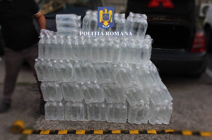  Bărbat care transporta 600 de litri de alcool, reținut de polițiști