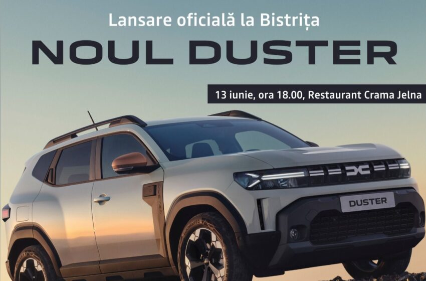  Joi are loc lansarea oficială a Noului Duster, la Cramele Jelna