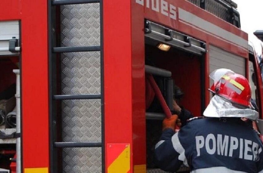  Incendiu izbucnit la un operator economic din Beclean