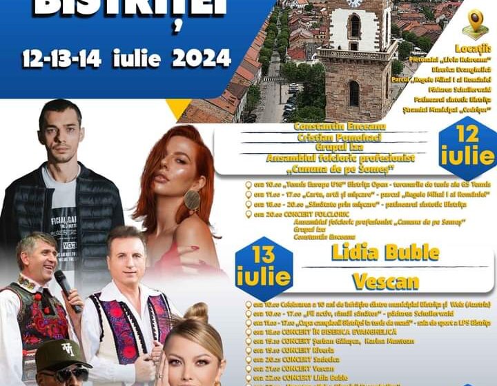  Încep ZILELE BISTRIȚEI 2024, o sărbătoare a comunității la 760 de ani de la prima atestare documentară a orașului!