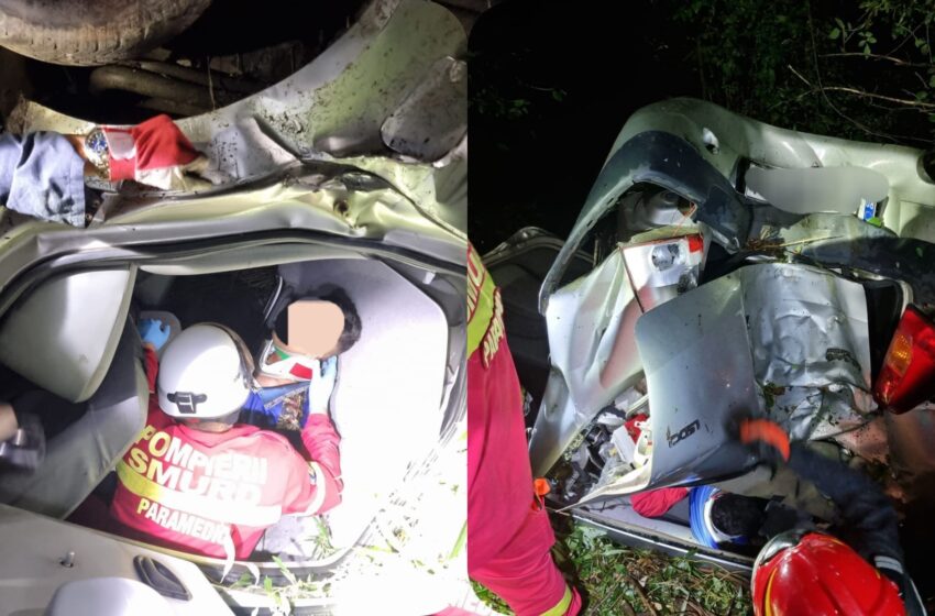  Accident rutier seara trecută la Unirea. Doi tineri tineri au ajuns la spital cu multiple contuzii. FOTO