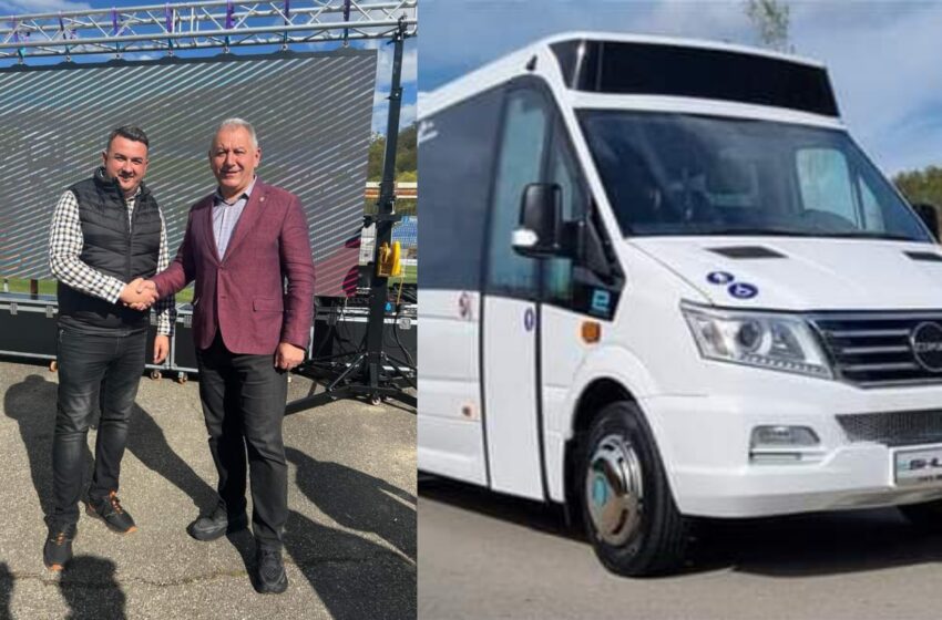  Paul Știr anunță achiziționarea unui microbuz electric pentru transportul elevilor din Căianu Mic. FOTO