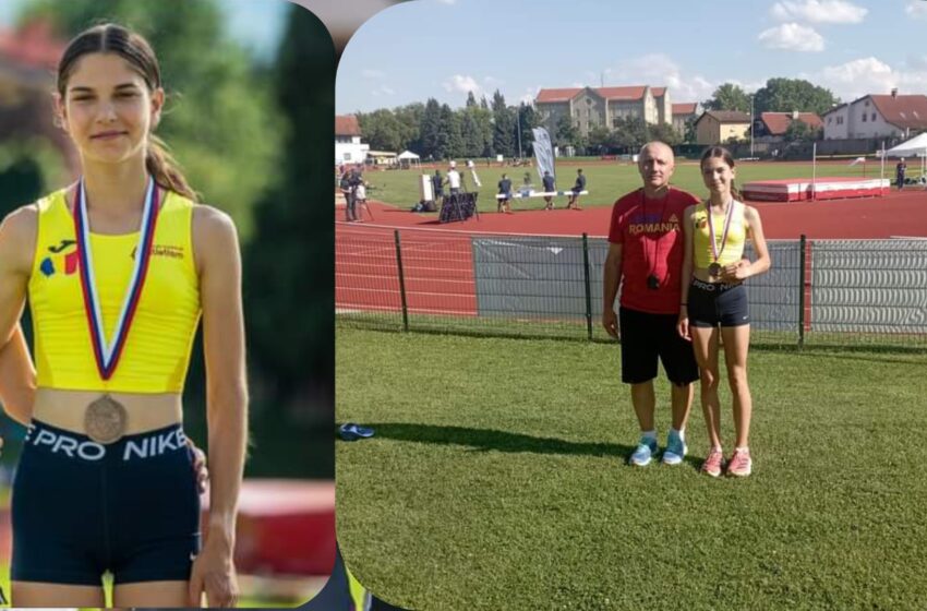  Atletism: Lenuța Constantin de la CSM Bistrița, medalie de bronz la Balcaniada de la Maribor din Slovenia. FOTO