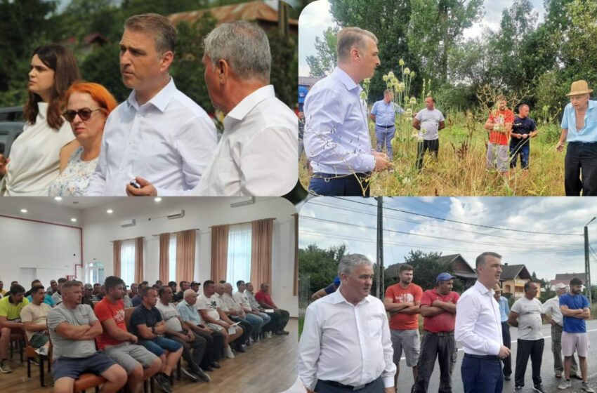  Prefectul Teofil Ciorbă s-a întâlnit cu cetățenii din Budacu de Jos, nemulțumiți de blocarea unui drum de acces. FOTO
