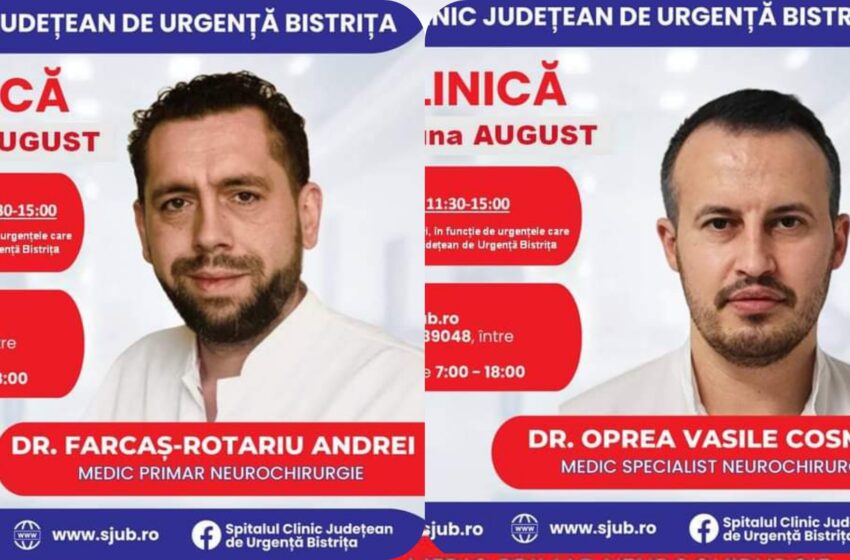  Programări dispinibile  la specialitatea Neurochirurgie din Policlinica Bistrița