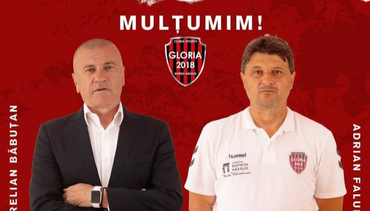  Mesaj de mulțumire din partea Gloriei 2018 pentru Aurelian Băbuțan și Adrian Falub